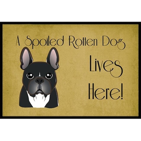 Carolines Treasures Carolines Treasures BB1475MAT French Bulldog Spoiled Dog Lives Here Indoor & Outdoor Mat; 18 x 27 in. BB1475MAT